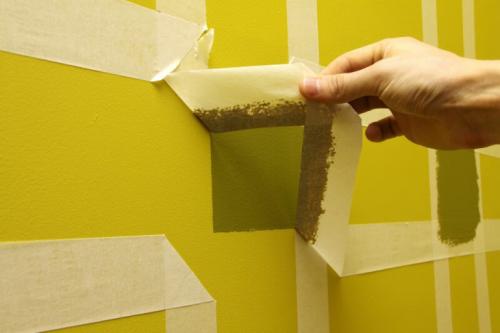 Покраска стены с помощью малярного скотча. Как предотвратить досадные промахи в покраске стен с помощью малярного скотча